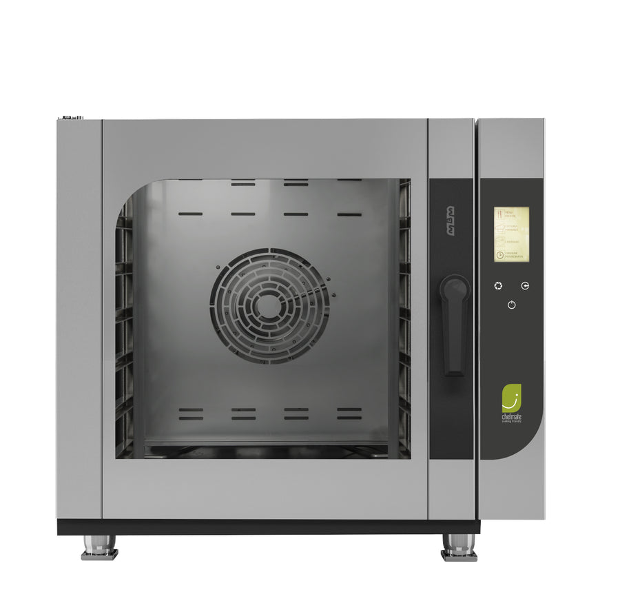 FOUR MIXTE GAZ – VAPEUR DIRECT – CAPACITE 6 GN 1/1 - CONTRÔLE D'HUMIDITÉ, LAVAGE AUTOMATIQUE, PORT USB , SONDE INTERNE MULTIPOINTS 890.0x795.0x720.0