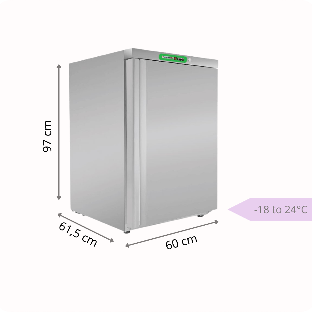 Mini Armoire réfrigérée inox 1 porte pleine Positive/Négative EUROTEC