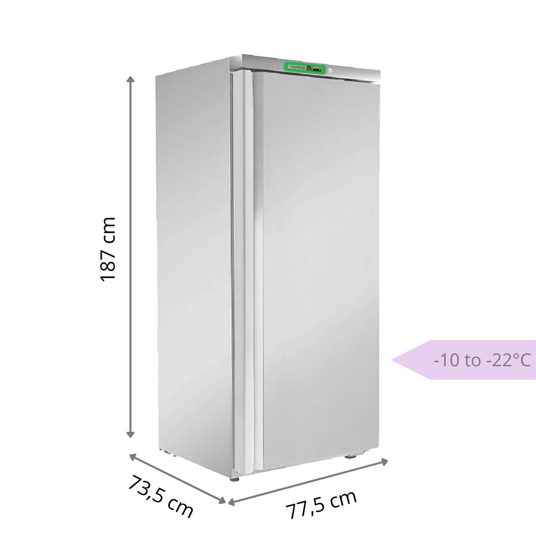 Armoire réfrigérée inox 1 porte pleine Positive/Négative EUROTEC 533 L