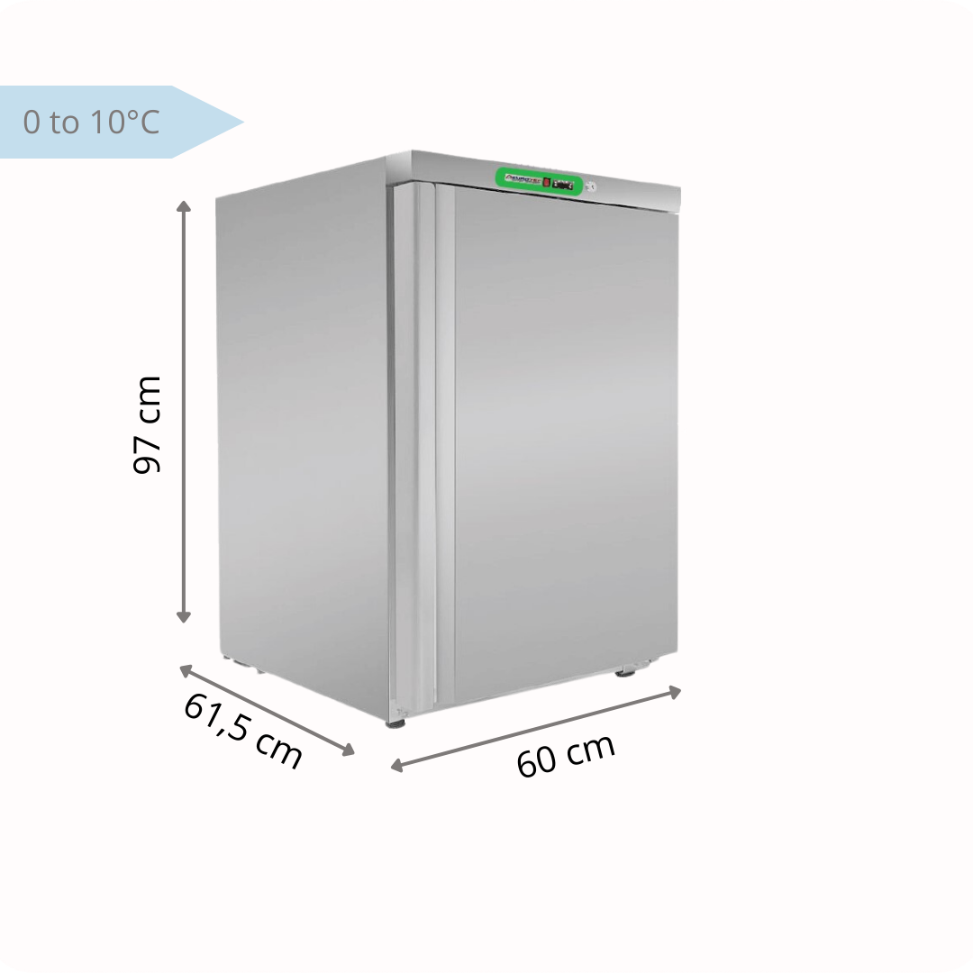 Mini Armoire réfrigérée inox 1 porte pleine Positive/Négative EUROTEC