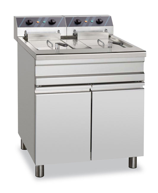 FRITEUSE ELECTRIQUE 2 CUVE 18-20 LT+18-20 LT 750.0x755.0x845.0 Eurotec France , MBM