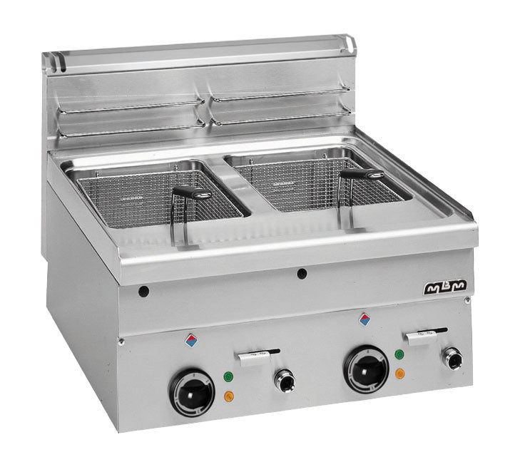 friteuse électrique professionnelle 2 cuves-10+10 lt.