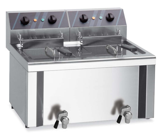 FRITEUSE ELECTRIQUE 2 CUVE 5-6 LT+5-6 LT 580.0x485.0x295.0 Eurotec France , MBM