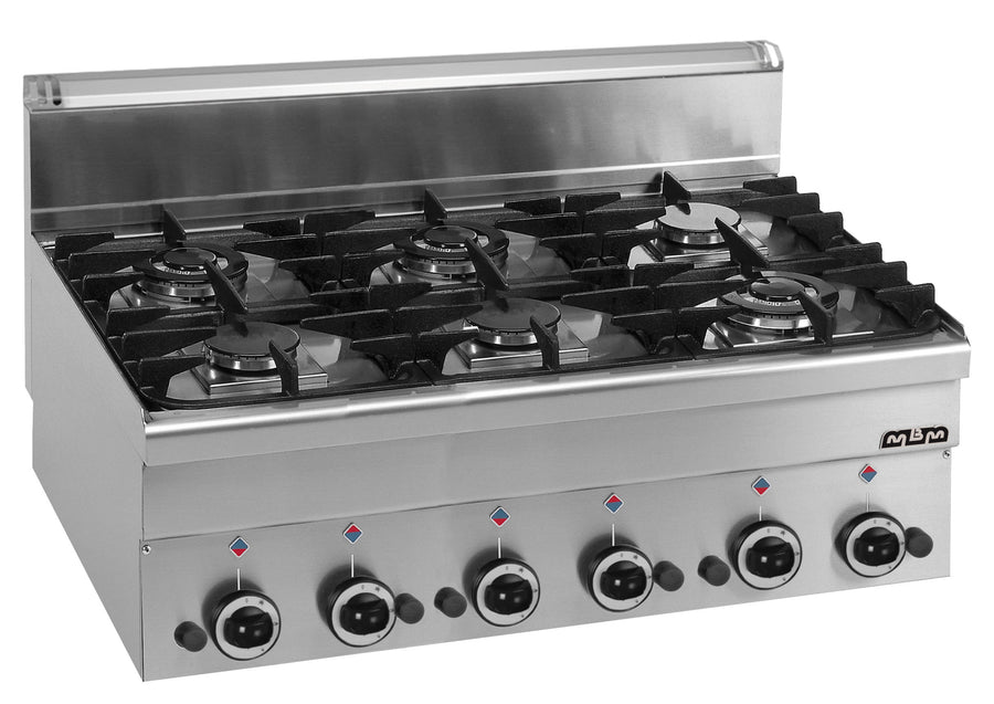 TOP CUISINIERE A GAS – 6 FEUX A SOUPAPES