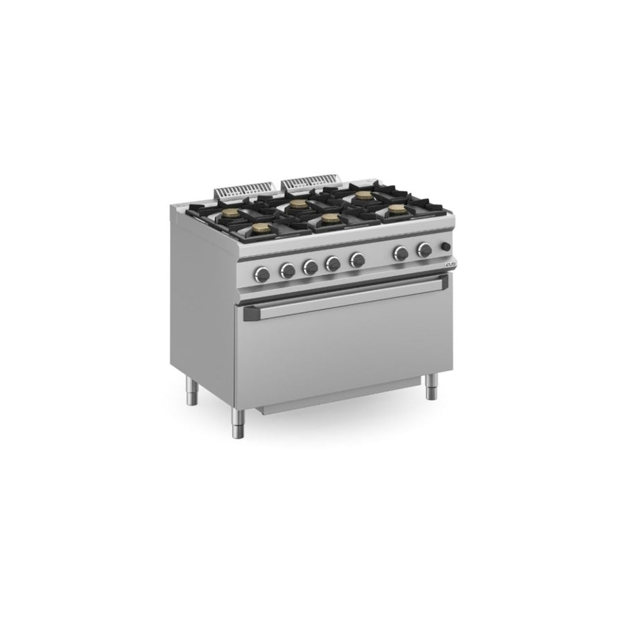 CUISINIERE A GAZ 6 FEUX SUR FOUR