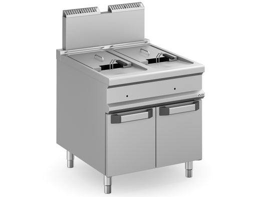 FRITEUSE A GAZ-2 CUVES lt.18+19 Eurotec France , MBM