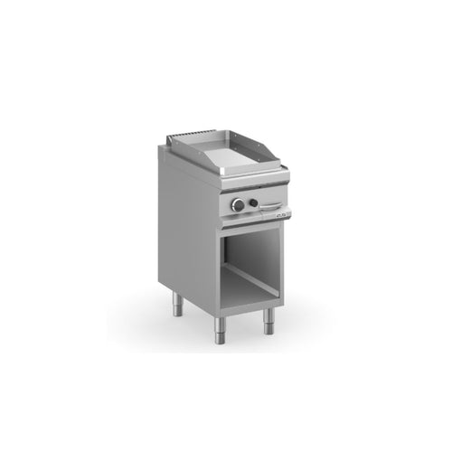 FRY-TOP PLAQUE LISSE CHROMÉE GAZ SUR BAIE LIBRE