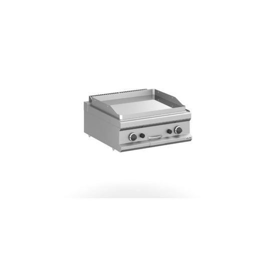 FRY-TOP A GAZ, PLAQUE LISSE CHROMÉE Eurotec France , MBM