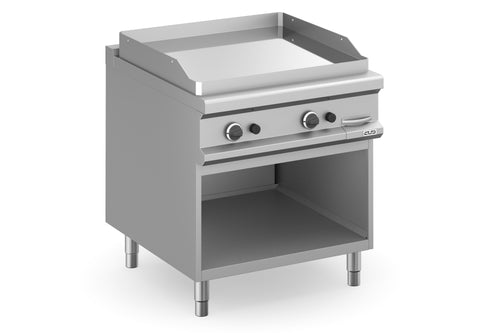 FRY-TOP A GAZ PLAQUE LISSE CHROMEE