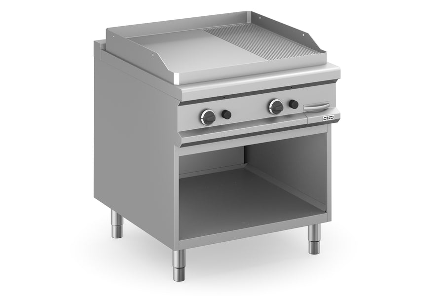 FRY-TOP A GAZ-2/3 PLAQUE LISSE-1/3 RAYEE