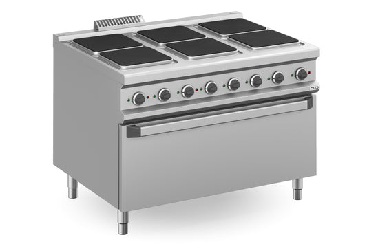 CUISINE ELECTRIQUE, 6 PLAQUES CARRÉES SUR GRAND FOUR ÉL. Eurotec France , MBM