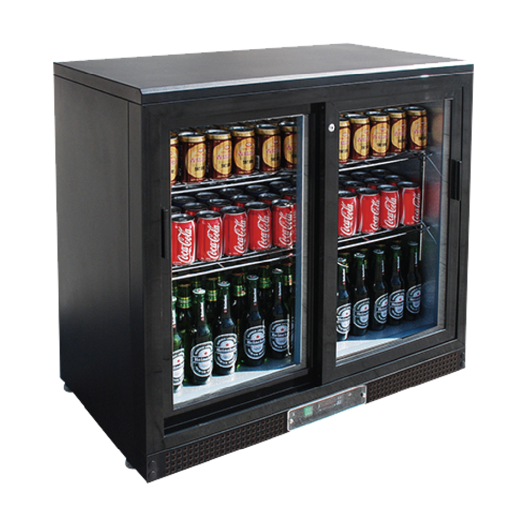 Arrière Bar 2 Portes Vitrées Battantes/Coulissantes 201 Litres EUROTEC