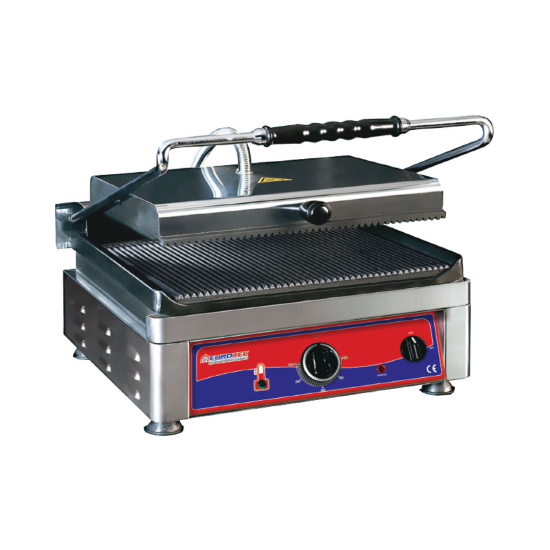 Grill Panini Électrique Professionnel 45x27 Rainuré EUROTEC