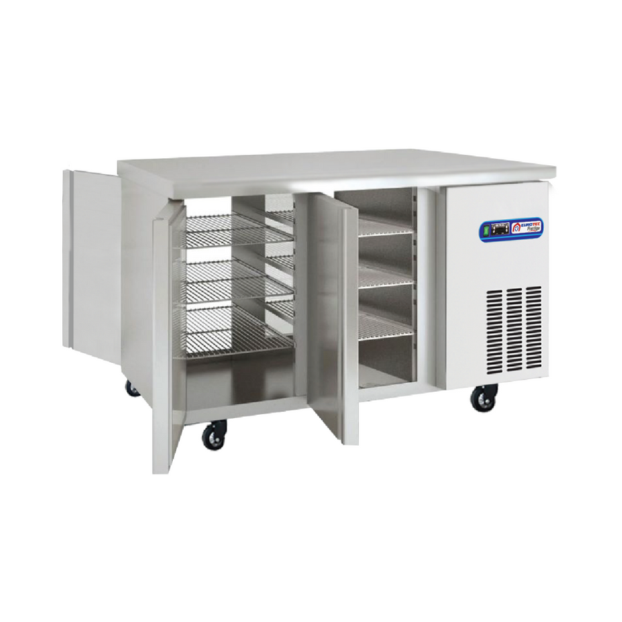 Table réfrigérée traversante 2x2 portes profondeur 800