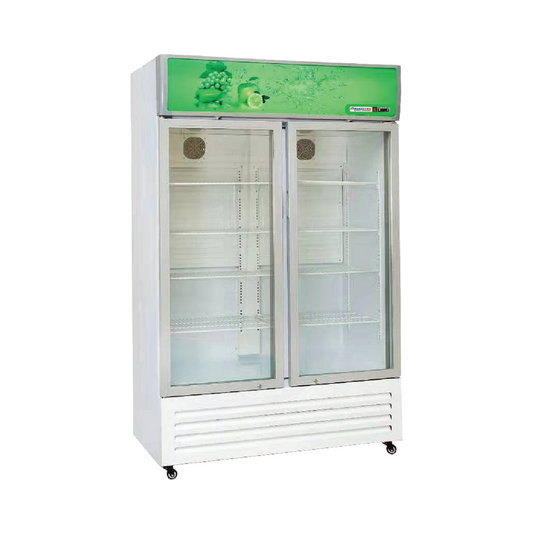 Armoire à Boissons 2 Portes Vitrées Battantes/Coulissantes 688 Litres