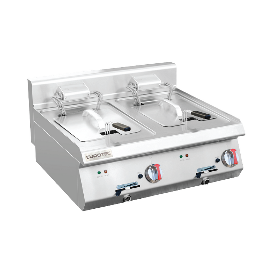 Friteuse électrique 2 bacs à poser g.600