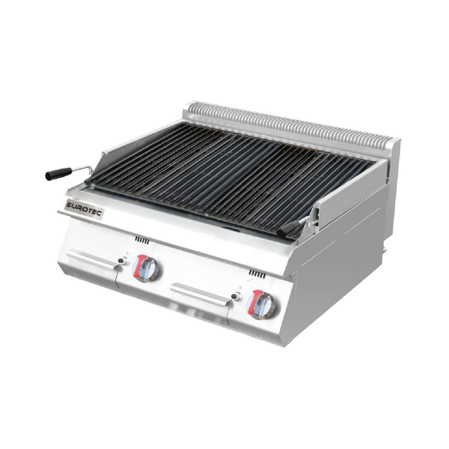 Grillade à gaz charcoal double à poser