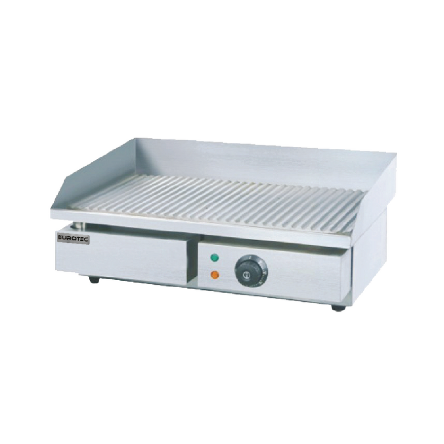 Plaque de cuisson élect rainurée chromée simple à poser
