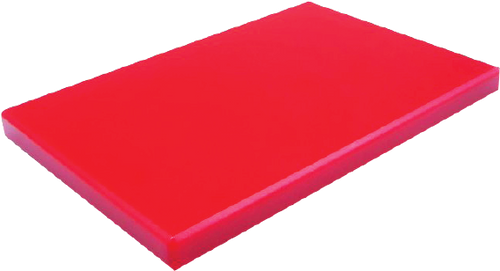 Plaque de découpe polyéthylène rouge prof.600 - épaisseur 40 mm