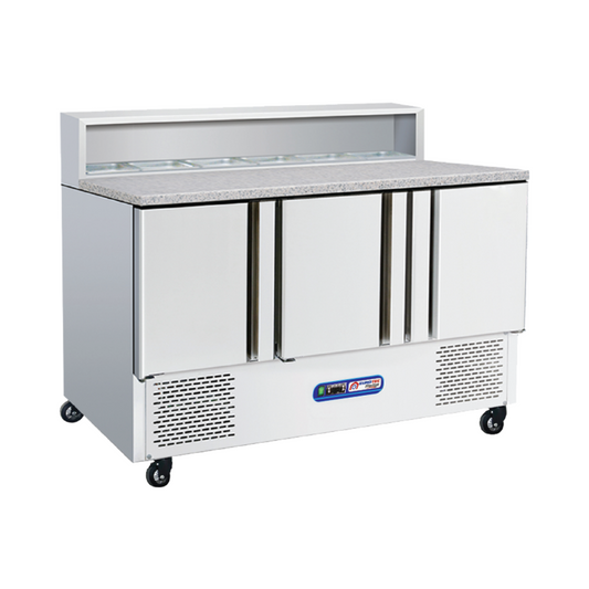 Saladette Réfrigérée / Pizzetta COMPACT 3 Portes Moteur en Bas