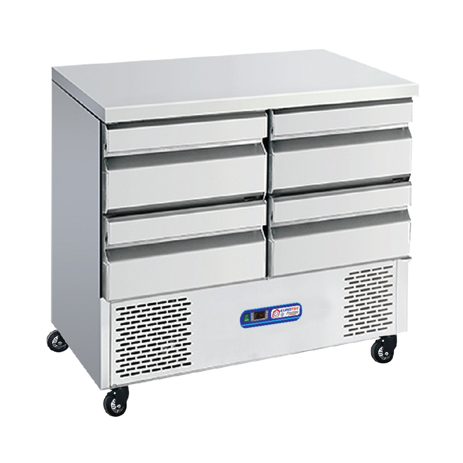 Table réfrigérée COMPACT 4 tiroirs moteur en bas