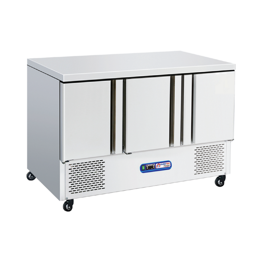 Table réfrigérée 3 portes COMPACTE moteur en bas 390 Litres