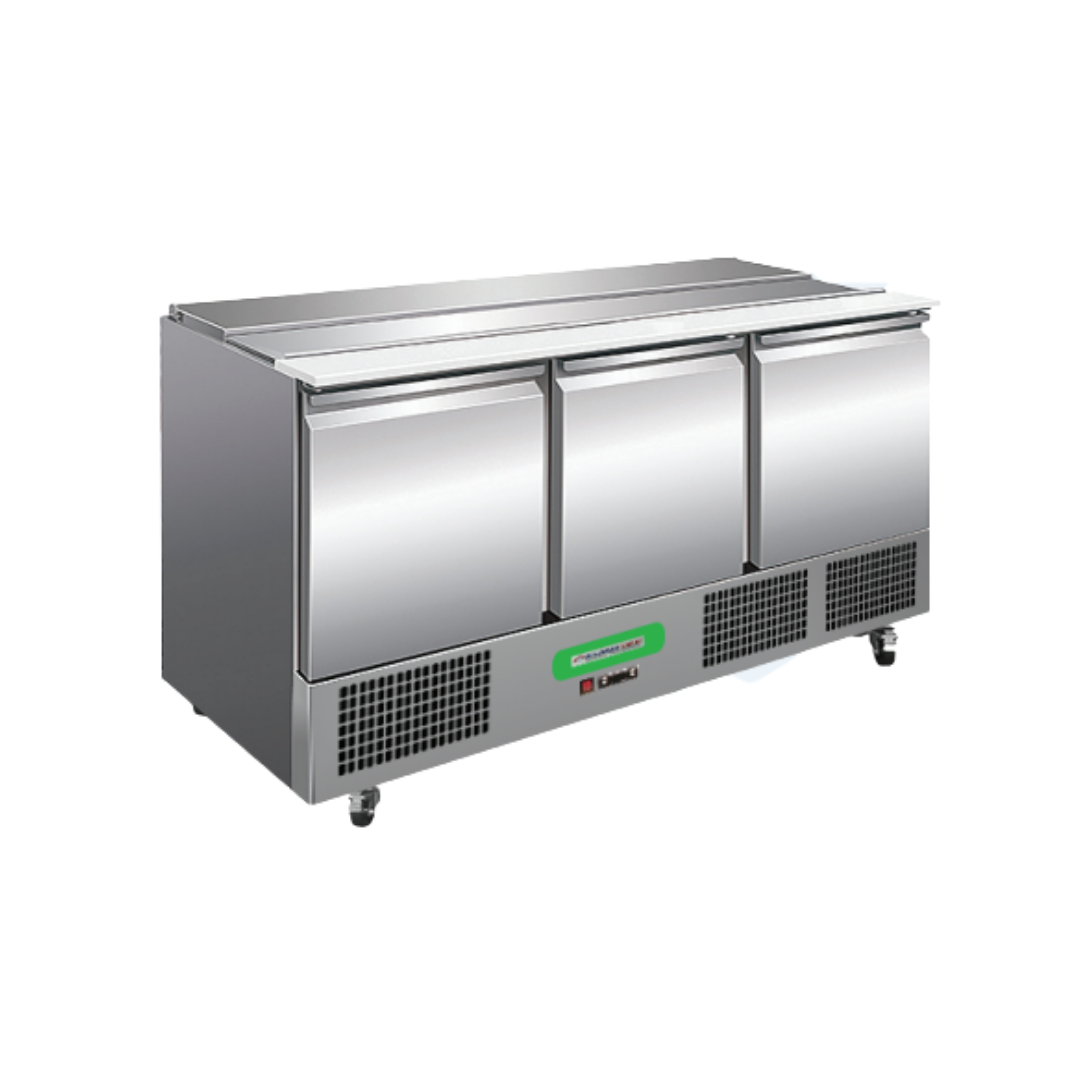 Saladette réfrigérée 3 portes COMPACT Professionnelle EUROTEC