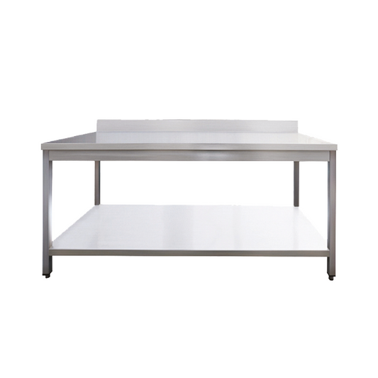 Table en inox adossée 600
